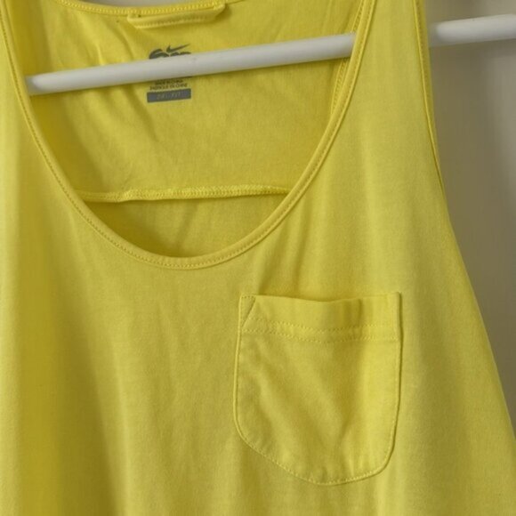 Nike Women Solid Yellow Sleeveless Long Tank Muscle Tee Size XL - Picture 5 of 13
